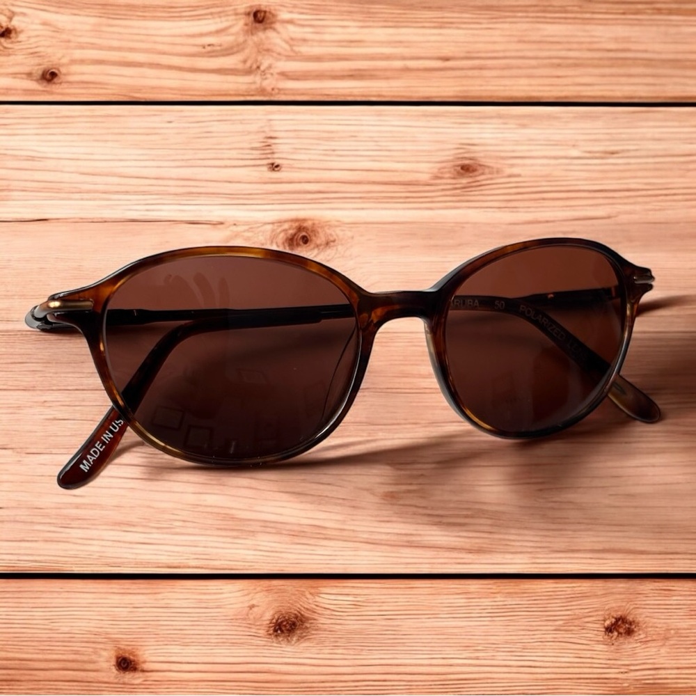 Hobie Aruba vintage metal sunglasses polarized springback hinge tortoise copper